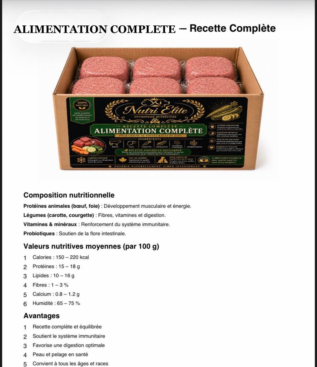 Alimentation Crue pour animaux  PREMIMUM