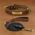 Collier + Laisse, pour chien | Gravure Personnalisé  : Nom | Numéro | Autre |